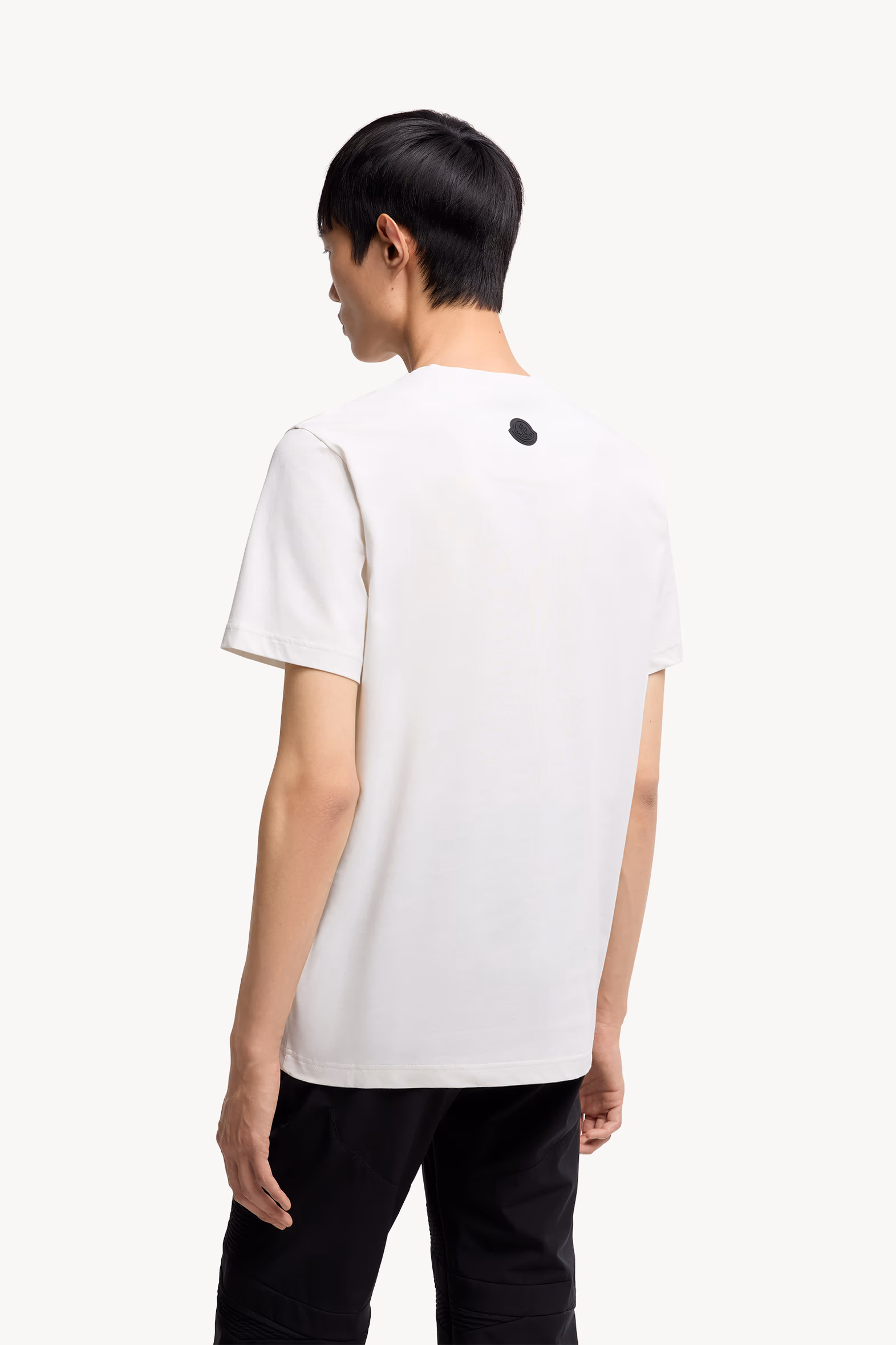 Three-Dimensional Logo Cotton T-Shirt Men White Moncler 5